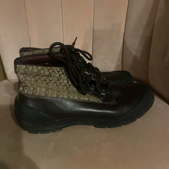 Coach Brown and Black Chukka Boots - Picture 3 of 10